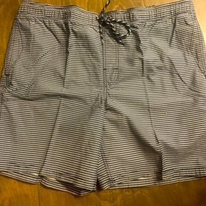 Men’s Amazon Essentials 2XL Navy Striped Shorts